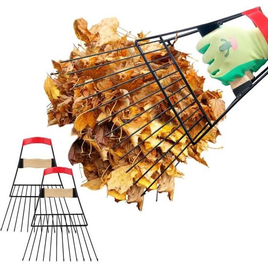 Lot De 2 Pinces à Feuilles - Ramassage Facile - Pelles De Grande Capacite 44 5 Cm X 41 Cm X 6 4 Cm