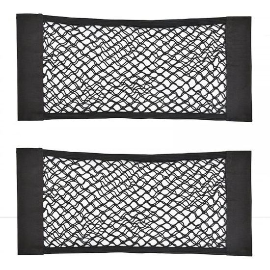 4 Pièces Ensemble Filet Rangement Voiture Noir Auto-Adhésif - Organisation Parfaite Pour Votre Auto