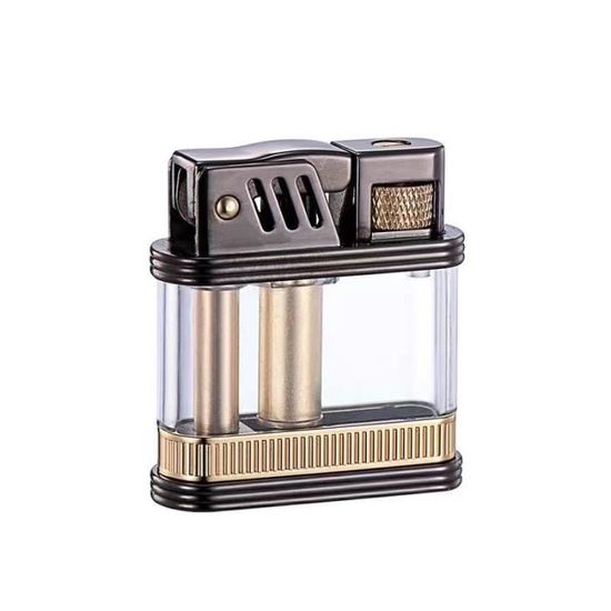 Briquet Torche au Butane, Allume-Barbecue Coupe-Vent Butane Rechargeable Flamme à Jet réglable