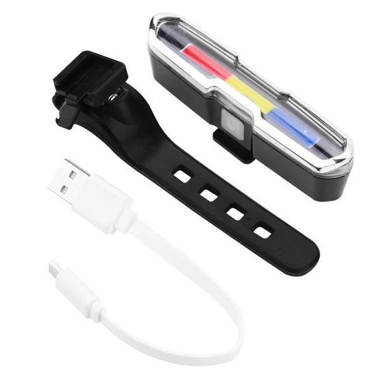 COB LED Vélo Vélo Vélo Feu Arrière Arrière USB Rechargeable 4 Modes