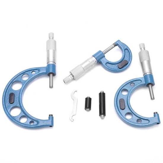 Micromètre, Ensemble De Micromètres Extérieurs, Outil Machiniste 0-4 "0-100mm 4 Précision 0.01mm, Kit D'outils De Mesure En Carbure 4 Pièces,Micromètre Numérique
