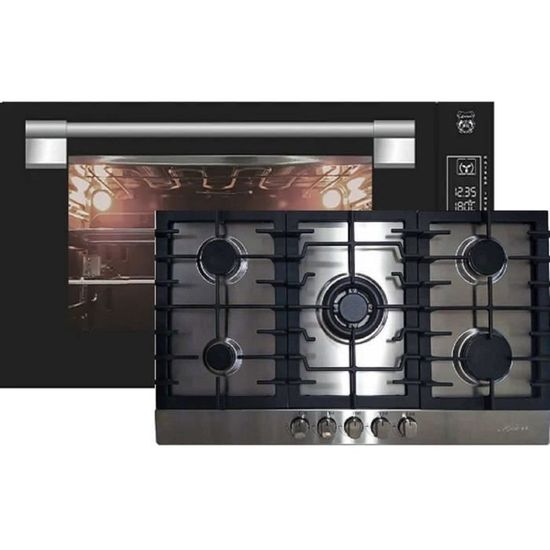 Four Electrique KKT KOLBE - Four Encastrable 90cm 96L - Rôtisserie/pizza/gril - Classe A Plaque De Cuisson Gaz