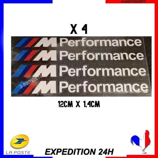 Sticker autocollant M performance blanc bmw serie 1 2 3 4 5 6 7 X1 X3
