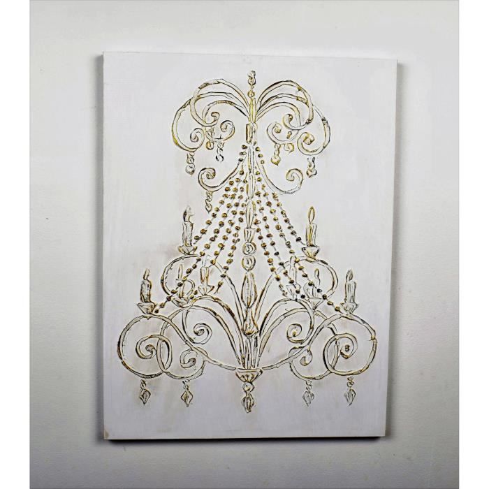 Toile Peinte à La Main 'Partouche' 18 Carats - Ornement De Noël En Forme De Poire - Neuf