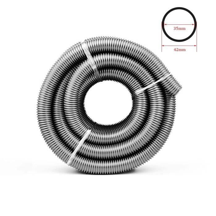 Tuyau Fileté Aspirateur 3m - Diamètre Intérieur 50mm, Compatible Connecteurs Standards, Robuste Et Flexible