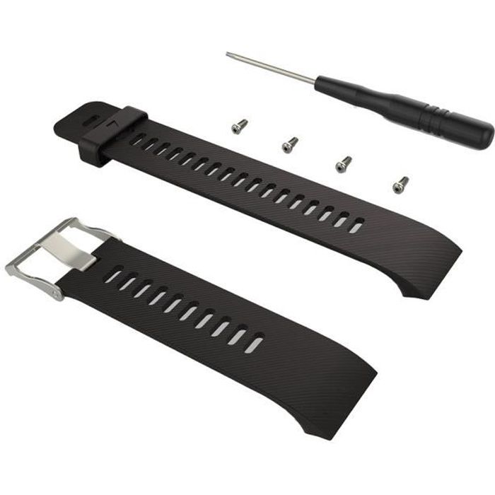 bracelet de montre vendu seul Bracelet de montre de sport en silicone Bracelet pour montre GPS Garmin Forerunner 35 BK