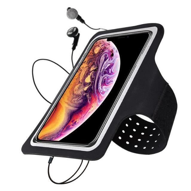 Brassard de Sport avec Poche Airpods, Brassard Sport pour iPhone 11 Pro XR XS X 8 7 6, Brassard Telephone Smartphone Running Brassar