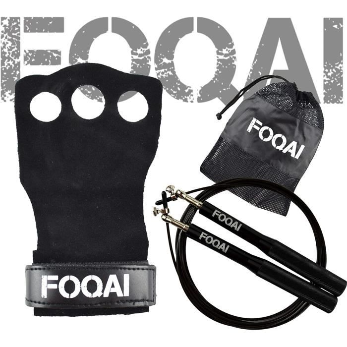 – Pack manique crossfit cuir souple + OFFERT : Corde à sauter 360° réglable pour homme,femme et enfant. Accessoires et gant de musc