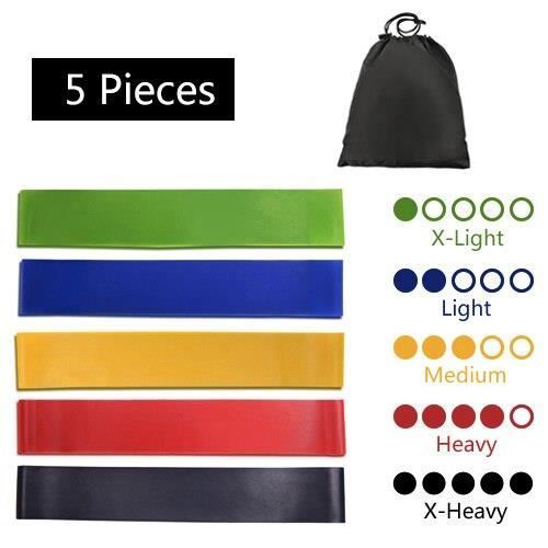 Bandes de Fitness élastiques ensemble de gomme Latex Crossfit exercice Pilates entraînement résistance bande - as picture - KOBM5378