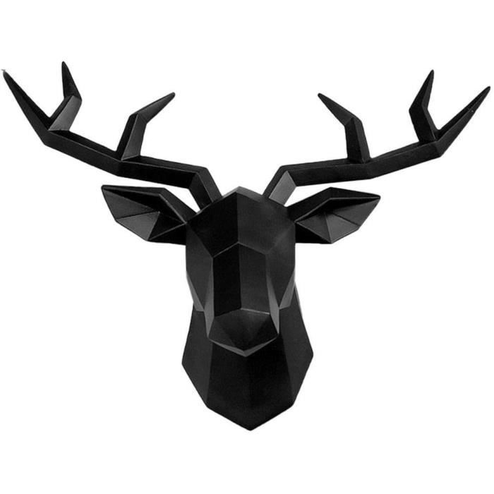 tête de cerf Sculpture Antique Simulation Tête De Cerf Décoration Cerf Art Décoration Résine Tête De Cerf Tenture Murale186