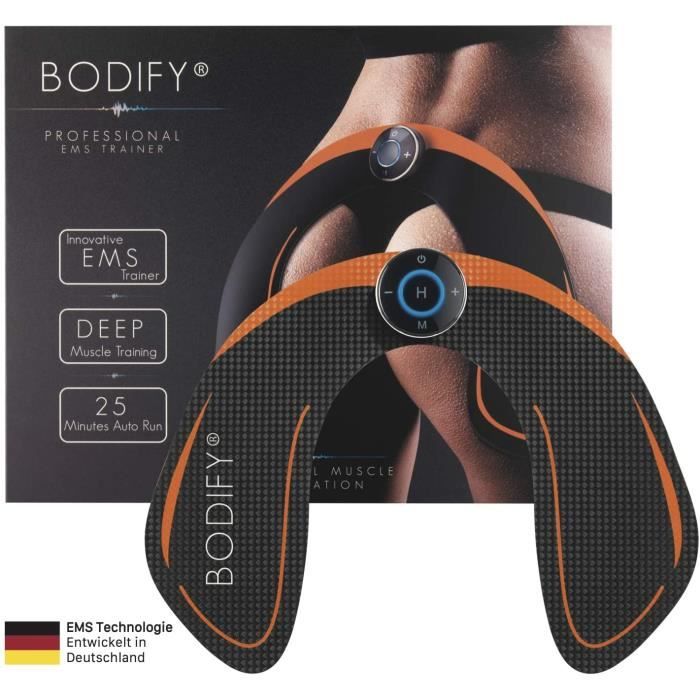 Bodify® Appareil de Musculation EMS pour une Stimulation Ciblée des Muscles Fessiers - Électrostimulation musculaire des fesses et h