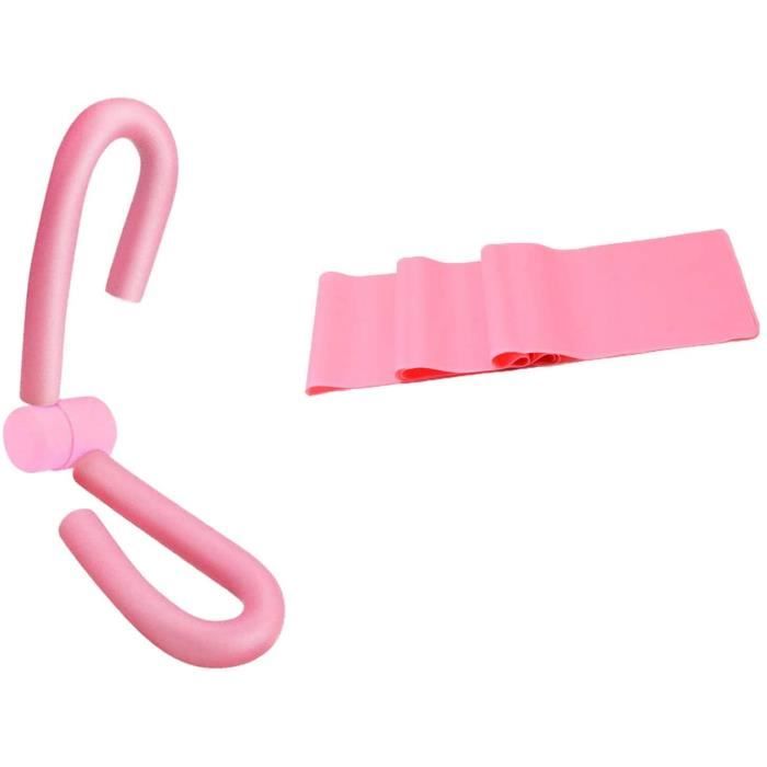 Musculation Jambes,Appareil Musculation Fessier avec Bande Elastique,Sport Maison Materiel pour Exercices Hanches,Jambe(Rose)