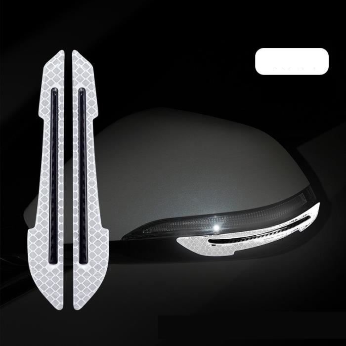 Accessoires auto intérieurs,Rétroviseur de voiture Autocollants Réfléchissants pour Citroen C1 C2 C3 C4 C5 C6 C8 C4L - Type WHITE