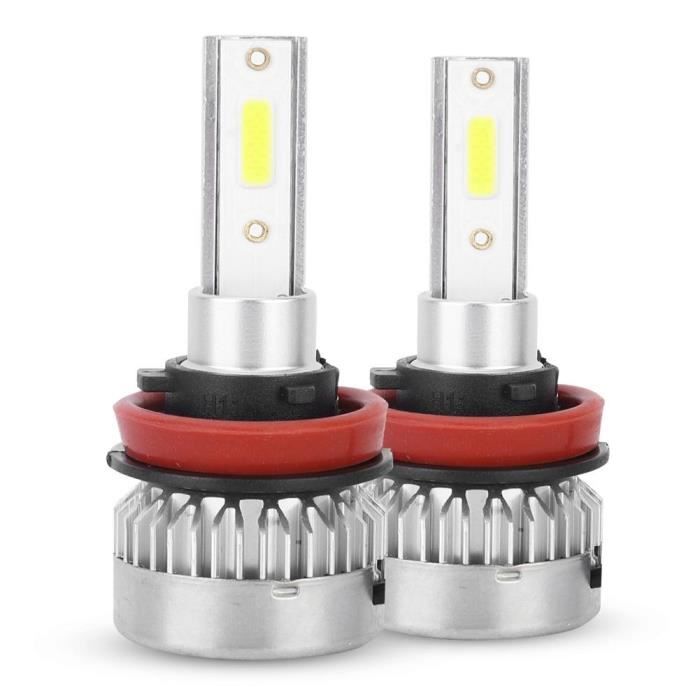 Tbest ampoule antibrouillard 2pcs H8 / H9 / H11 ampoules de phare de voiture étanche LED antibrouillard lampe 110W 6000K