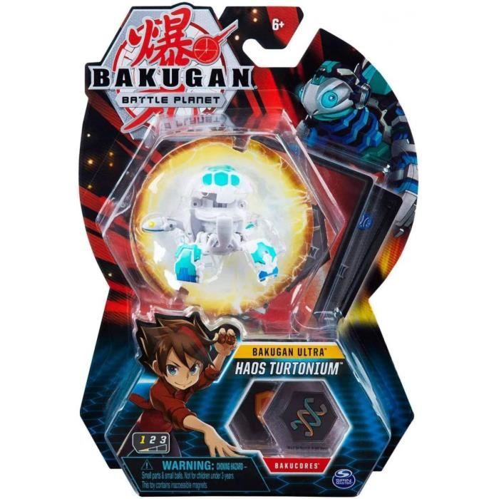 Bakugan Ultra : Battle Planet - Haos Turtonium + Carte - Boule Blanche - Figurine Deluxe