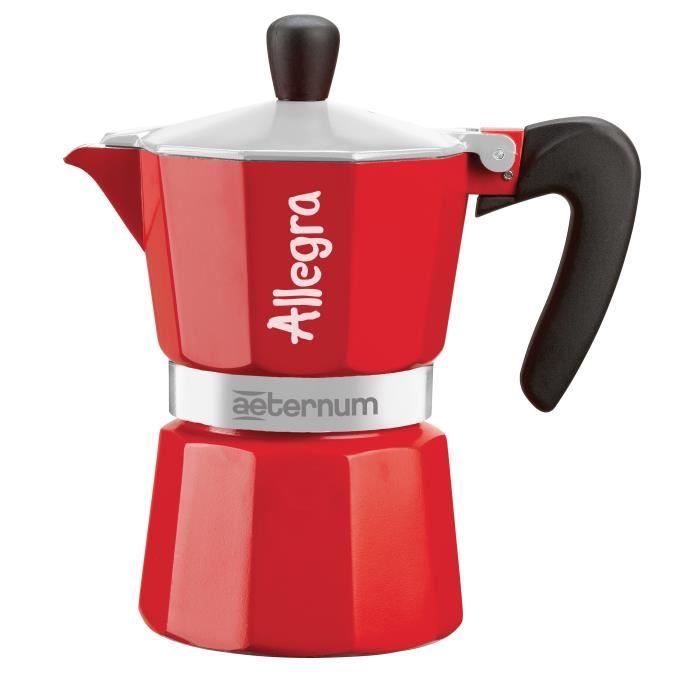 BIALETTI Cafetière ALLEGRA en métal rouge capacité 3 tasses