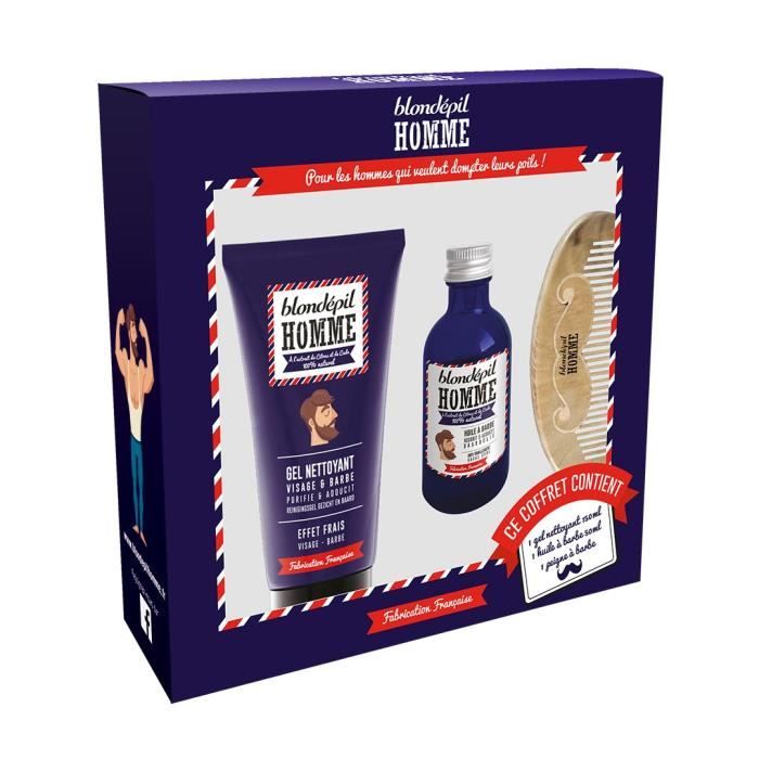 BLONDEPIL HOMME Coffret Barber Huile et Peigne