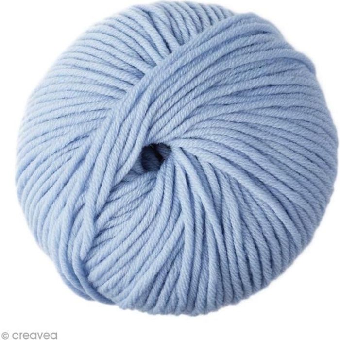 Laine DMC - Woolly 5 Merinos - 50 g Laine DMC Woolly Merinos 5 de DMC :Coloris: Bleu clair (71)Matière : 100% laine merinos Poids :