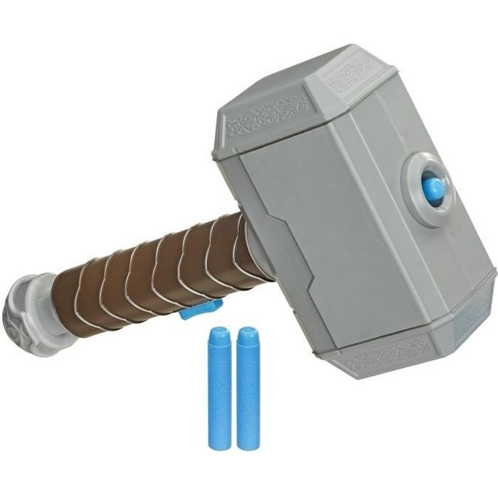 Marvel Avengers – Marteau de Thor lance-fléchettes Nerf Power Moves - Accessoire de déguisement