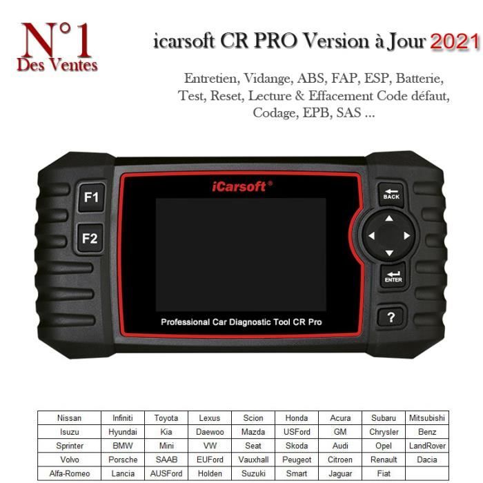Valise Diagnostic Automobile Pro Multimarques - iCarsoft CR Pro - Version 2021