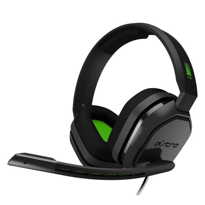 Casque Gaming filaire - ASTRO A10 - Compatible Xbox - Gris et Vert