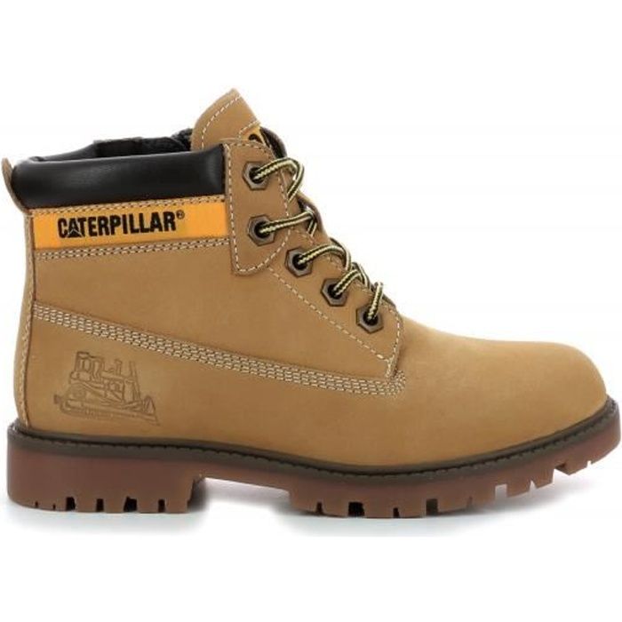 Caterpillar Boots Cuir Garçon Camel