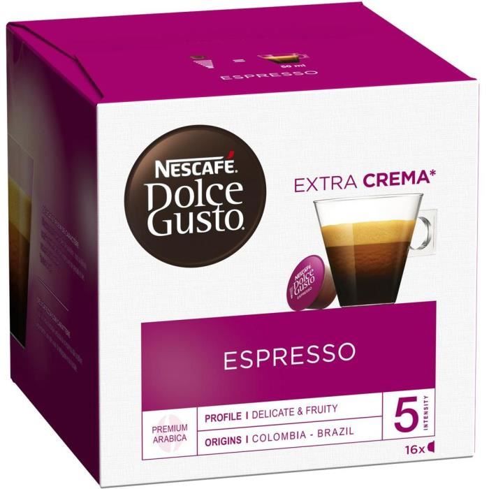 NESCAFE DOLCE GUSTO Café Espresso Extra Crema - 16 capsules