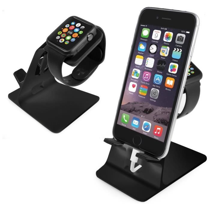 ORZLY Double Station d'accueil Apple Watch Noir