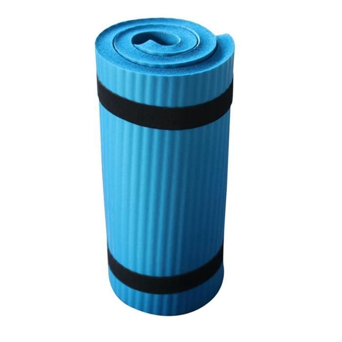Tapis Anti-DéRapant Bleu NBR Yoga Tapis de Sport Tapis de Gymnastique Souple Tapis de Pilates Coussinets Pliables pour Exercices de