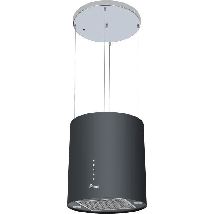 TRIOMPH - TAHI35N - Hotte îlot cylindrique - 557,5 m3/h - 72 dB - 3 vitesses - L35cm - Noir