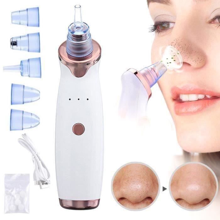 WT04569-Aspirateur Point Noirs - Visage Nettoyage - Rechargeable Usb - Blanc