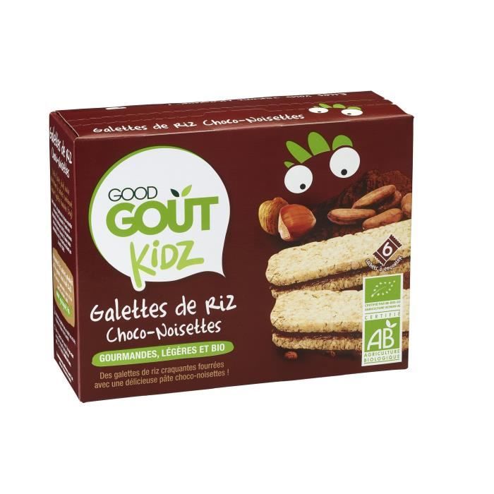 Galettes de riz chocolat noisettes 6x20g Good Goût