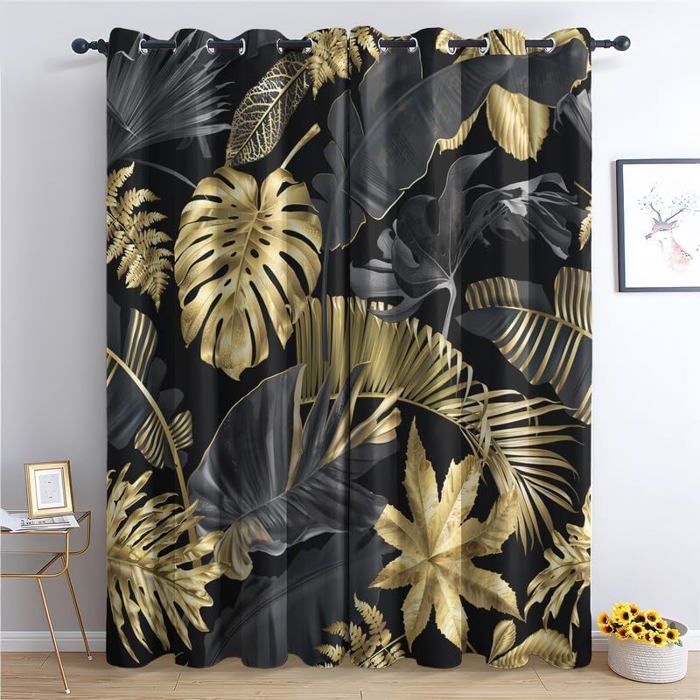 Gamer Gaming Rideau Occultant Thermique à Oeillets 2 Pièces Rideau 60x120cm[2252] - Maison