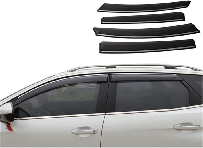 Déflecteurs De Fenêtre Fumés – Pare-pluie Et Pare-soleil Pour Silverado/Sierra 2014-2018, Crew Cab