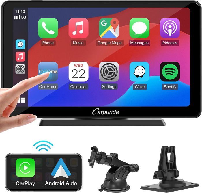 Écran Automatique Sans Fil Carplay Et Android, Stéréo Portable De