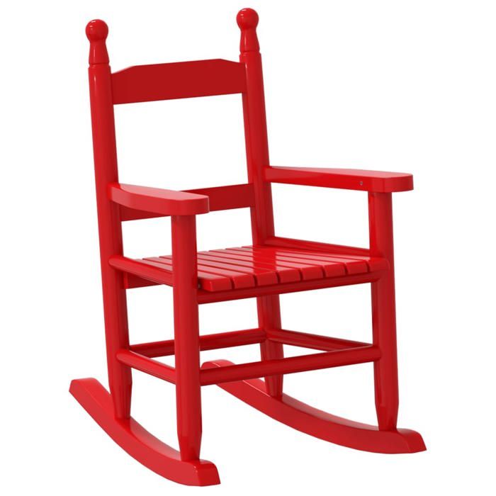Fauteuil à bascule - MANGO - Pour enfants - rouge bois de peuplier massif M124008882