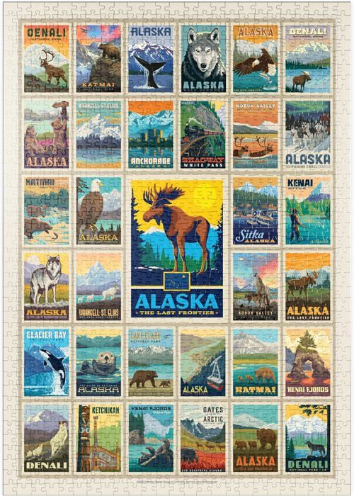 MyPuzzle Schweden: Stockholm – Vintage Poster Puzzle 1000 Teile, 68x48 Cm, Von Anderson Design Group