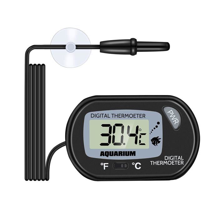 Meilleurs prix pour Thermomètre Aquarium - LCD Digital Thermometre Aquarium avec Ventouse Et Sonde à Immersion pour Aquarium,Terrarium