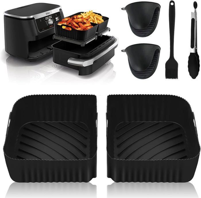 Air Fryer Liners en silicone s pour Ninja Foodi FlexDrawer AF500UKplateau de cuisson en silicone de qualité