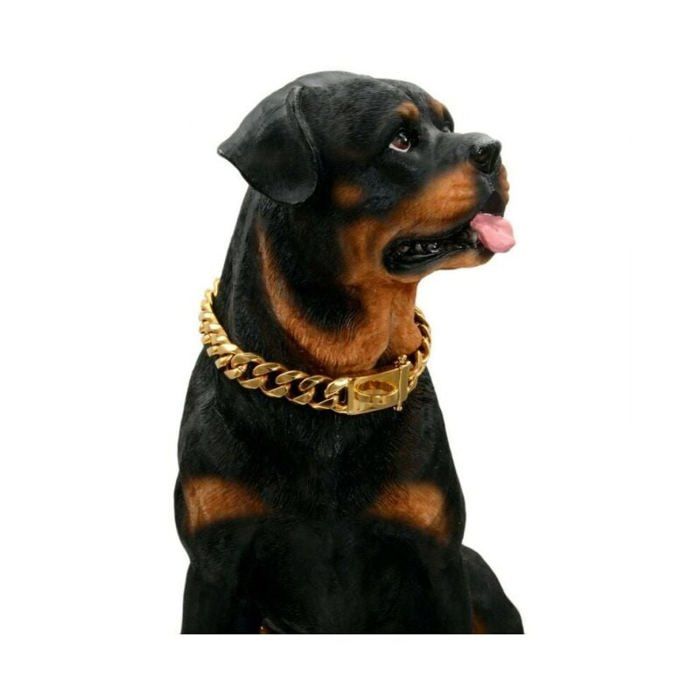Comparer les prix de 1pc Collier en pour Chien en Or avec Boucle de Conception scurise rsistant la Mastication ODIPIE