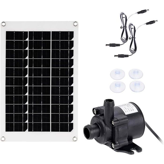 Kit Pompe De Fontaine Solaire 50W 12V - 800L/H - Pour Bain D'Oiseau, Étang Et Jardin