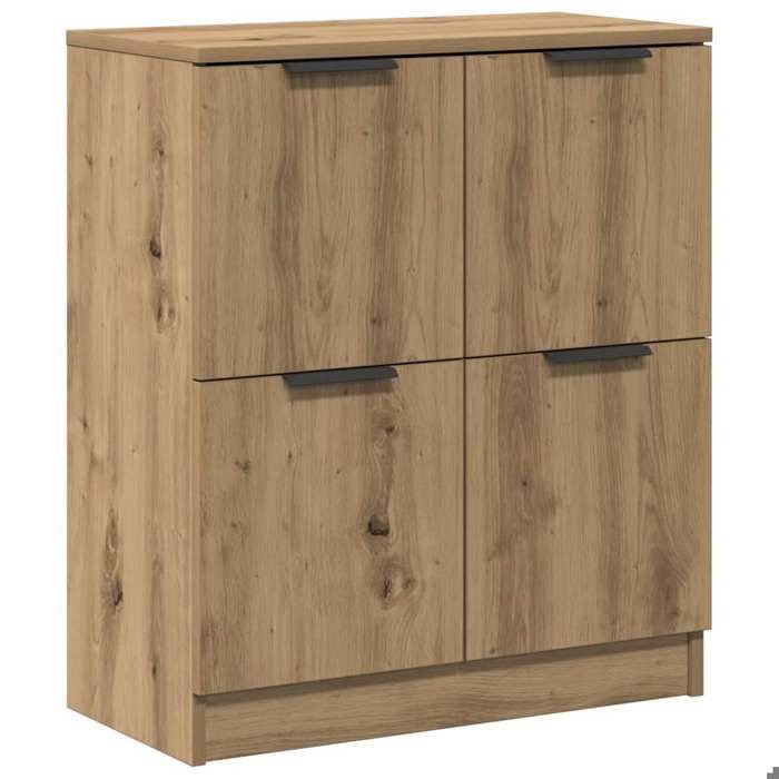 137711& Bahut de Rangement Pour séjour - Buffet chêne artisanal 60x30x70 cm - Bois - Panneaux de particules
