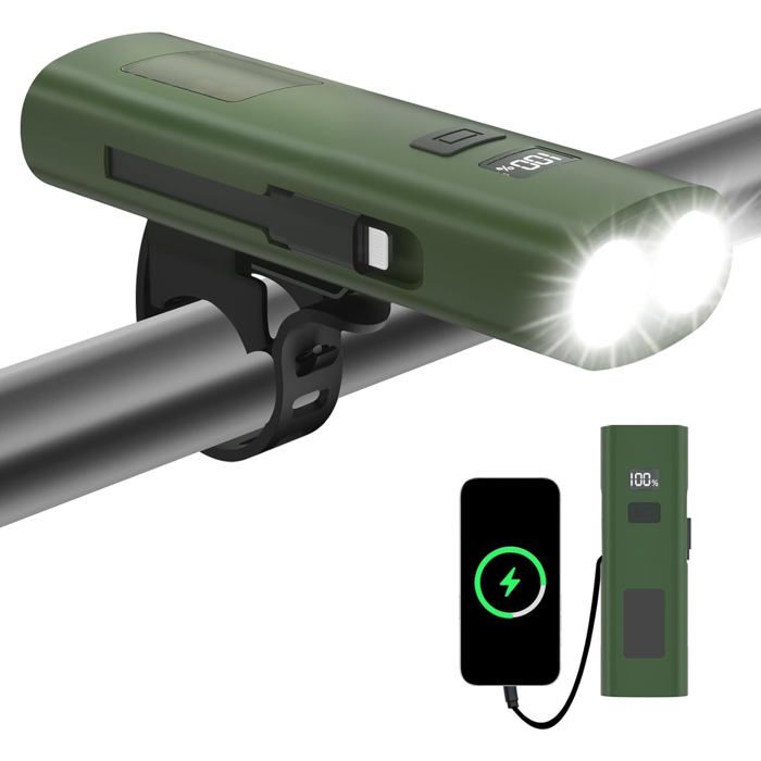 Lampe torche LED avant pour vélo étanche IPX4 6 modes idéale pour la route la montagne le cyclisme la pêche