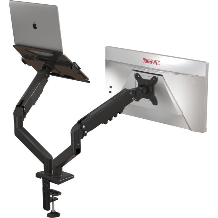 DM254 Support quadruple 4 écrans PC pour bureau à pince - Hauteur ajustable - Rotatif / Inclinable / Pivotable - Compatibilité universelle av- -fr