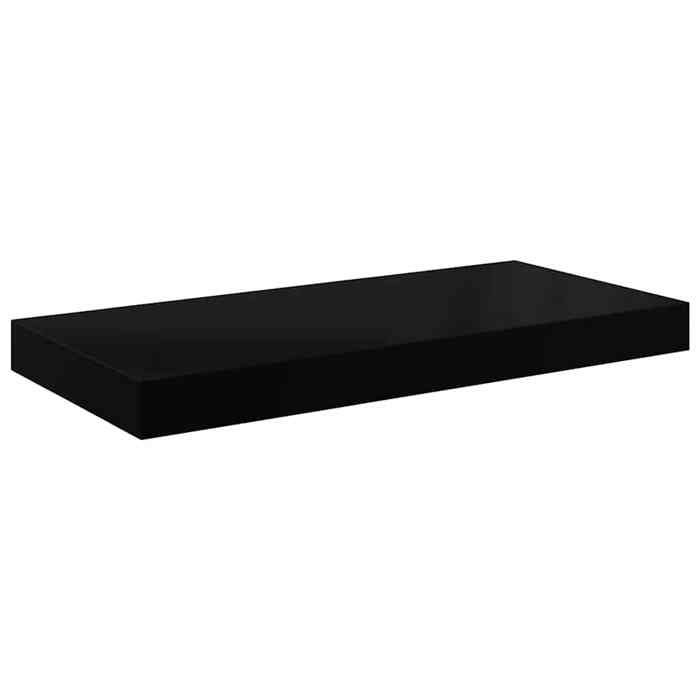 SALE 2026 Étagères murale ensemble élégant Noir - Étagère murale flottante Noir brillant 50x23x3 8cm MDF PRO179232665