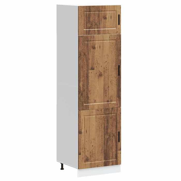 SOLDE DHIVER®Buffet de Cuisine KENNETH - Armoire Bas/Colonne/ Armoire de cuisine - Porto vieux bois - Bois dingénierie - 420327