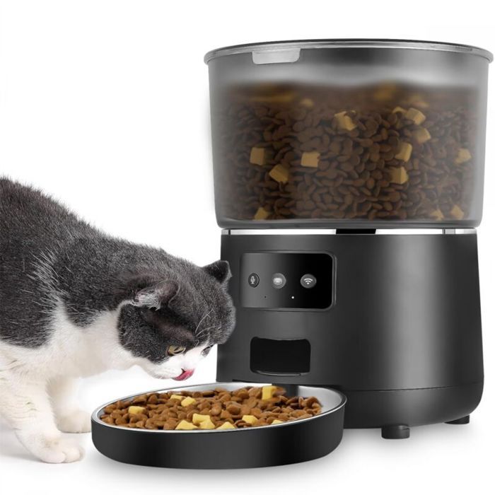 Comparer les prix de Distributeur Automatique de Croquettes Intelligent 4L avec App Fonctions Vocales et Vidéo pour Chats et Chiens .