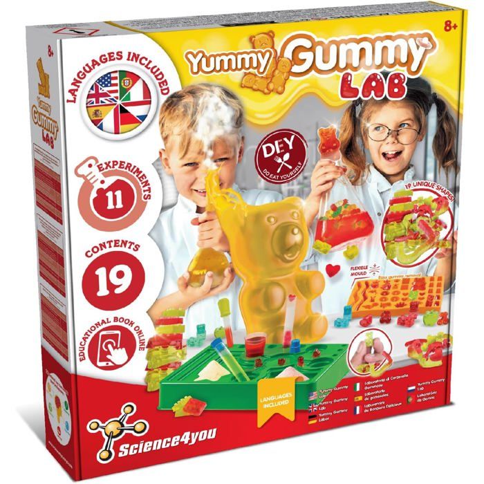 Jouet éducatif - SCIENCE4YOU - Atelier de Bonbons Gélifiés - 19 formes - 11 expériences - moule flexible Jouet éducatif - SCIENCE4YOU - Atelier de Bonbons Gélifiés - 19 formes - 11 expériences - moule flexible