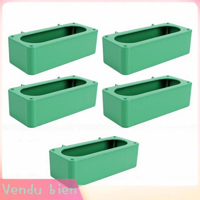 Garosa Mangeoire en cage pour petits oiseaux Mangeoire pour Cage à oiseaux 5 pièces distributeur animalerie distributeur L Vert