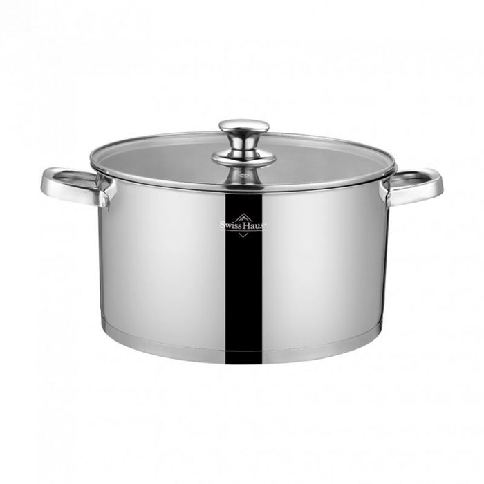Faitout 28x16cm avec couvercle tous feux dont induction Engelberg Collection Acier Swiss Haus SH-EC28